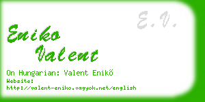 eniko valent business card