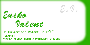 eniko valent business card